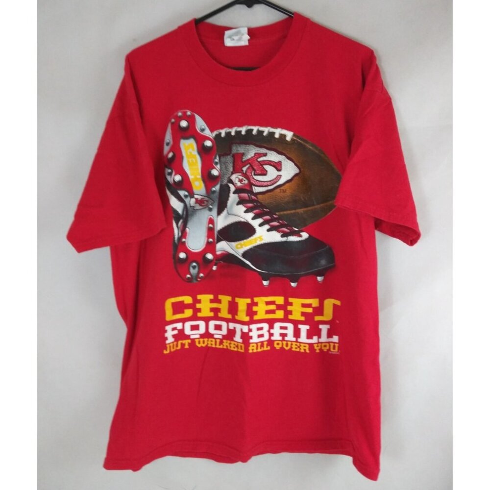 College Concepts NFL Chiefs Football Just Walked All Over You T-Shirt XL Rare